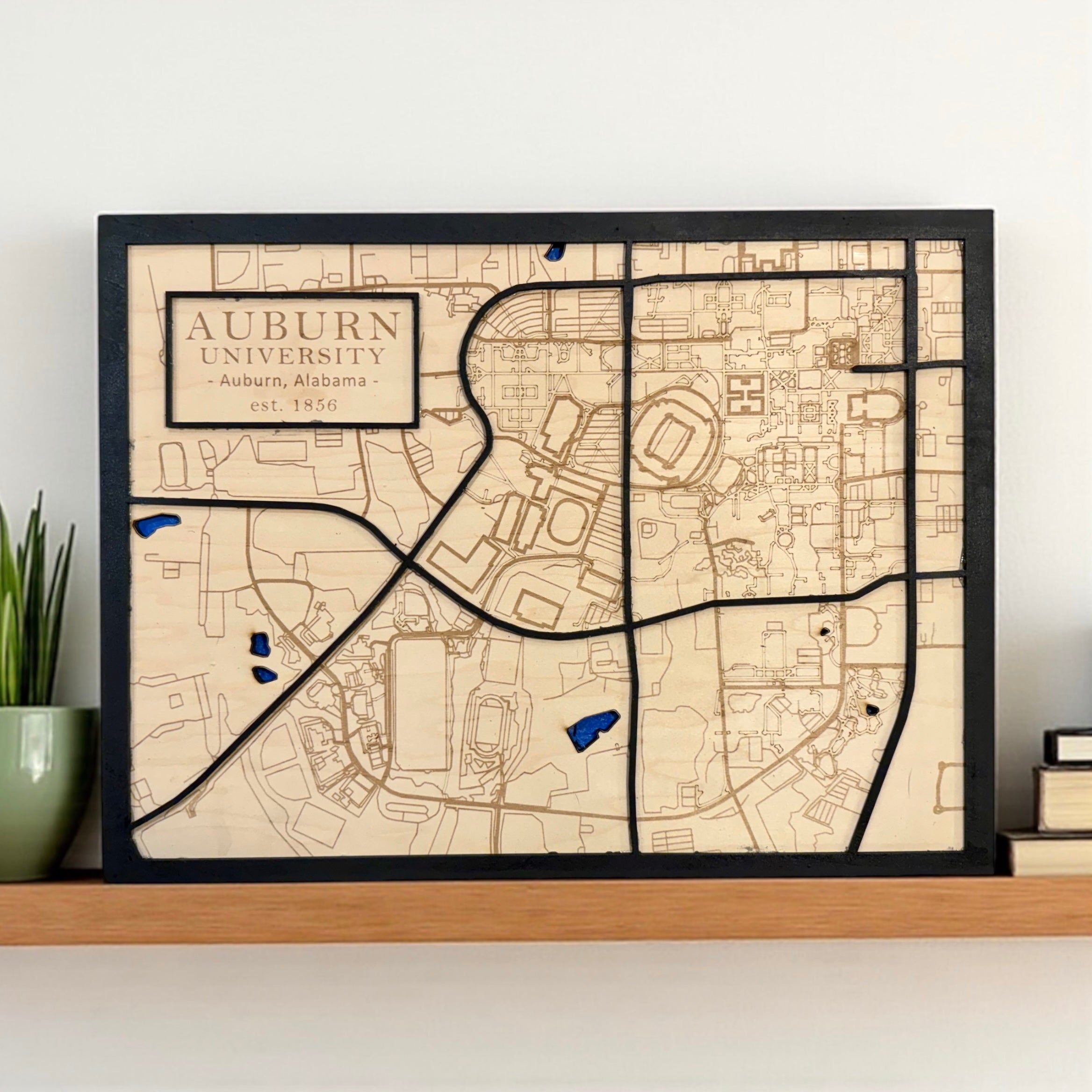 Wood 3D College Map - Custom Location