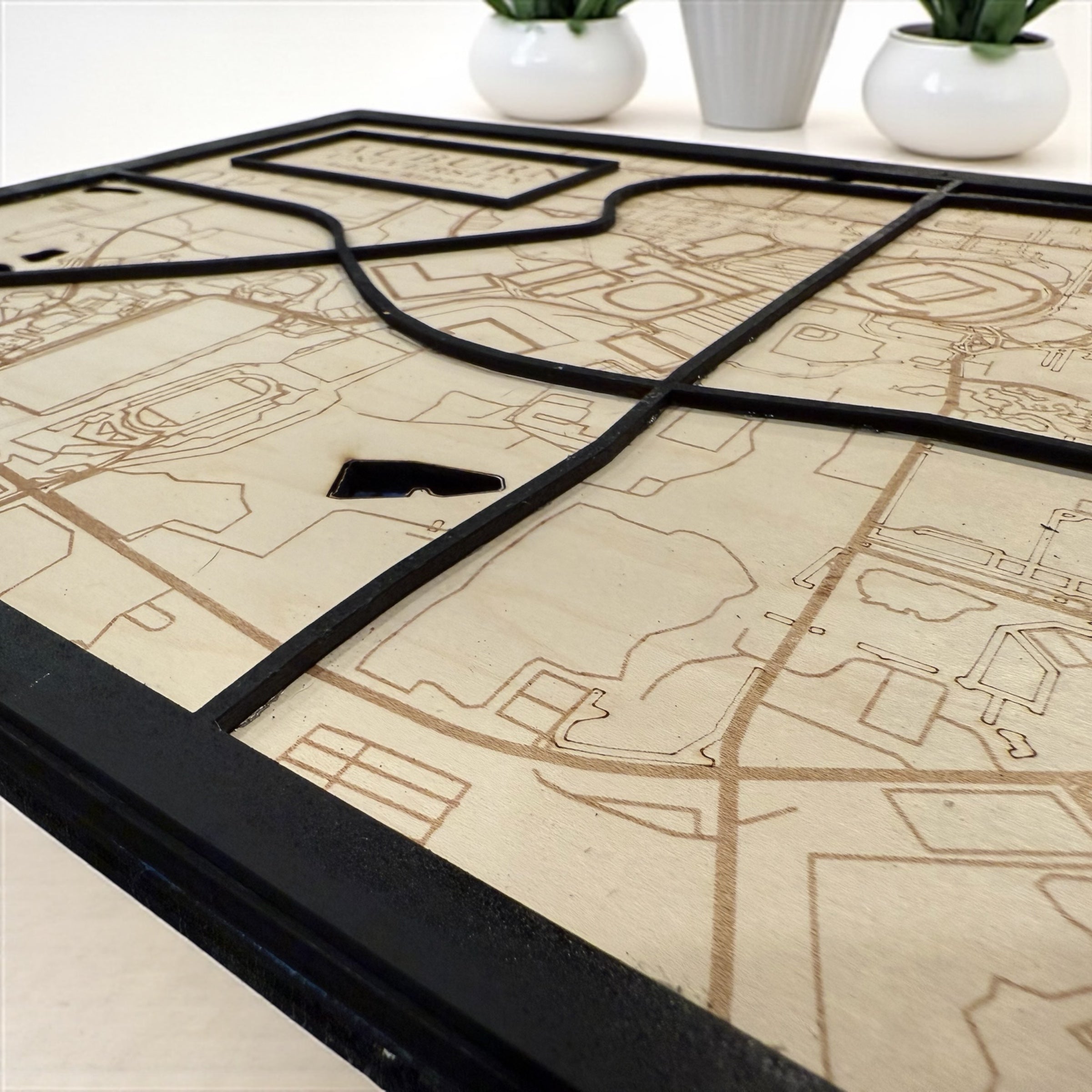 Wood 3D College Map - Custom Location