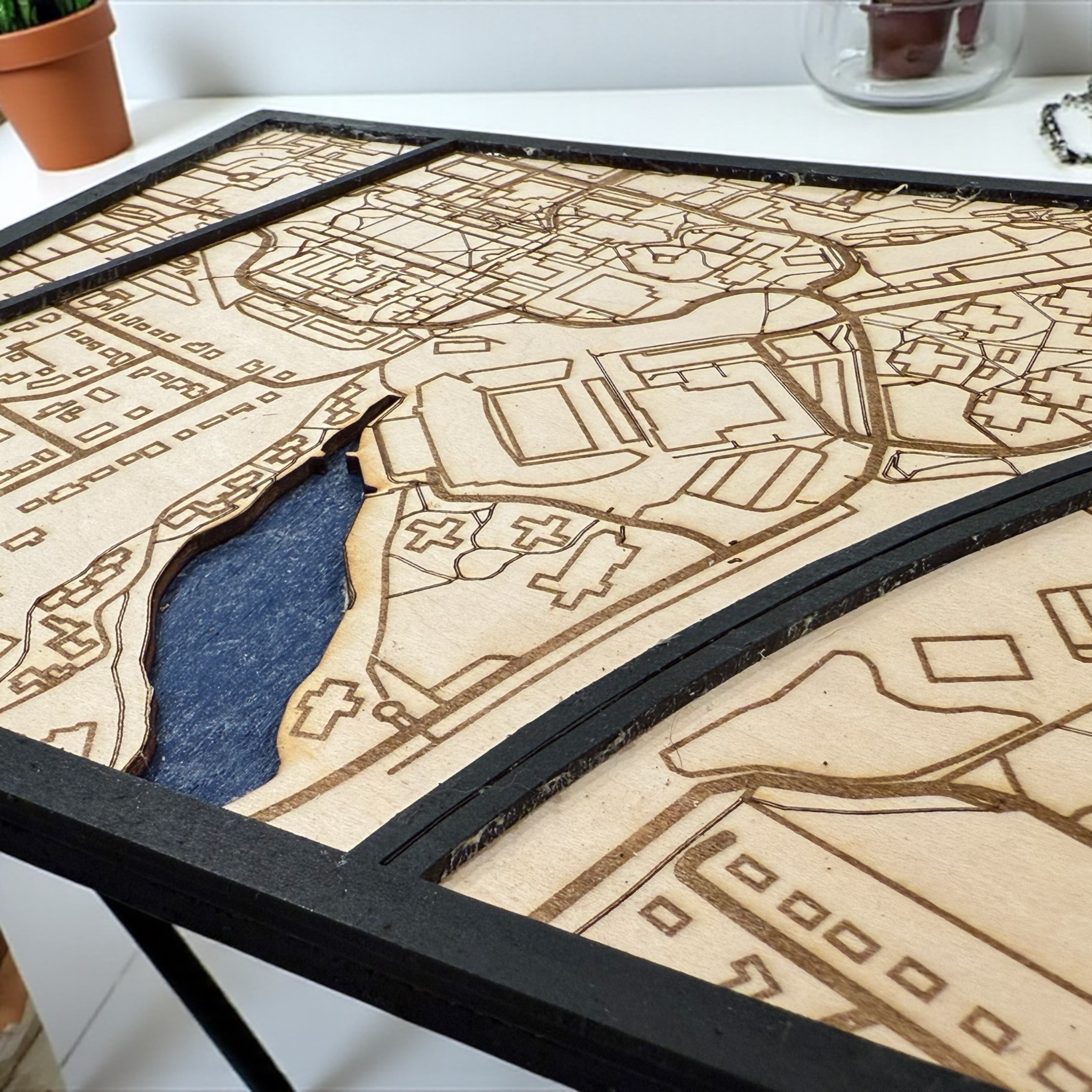 Wood 3D College Map - Custom Location