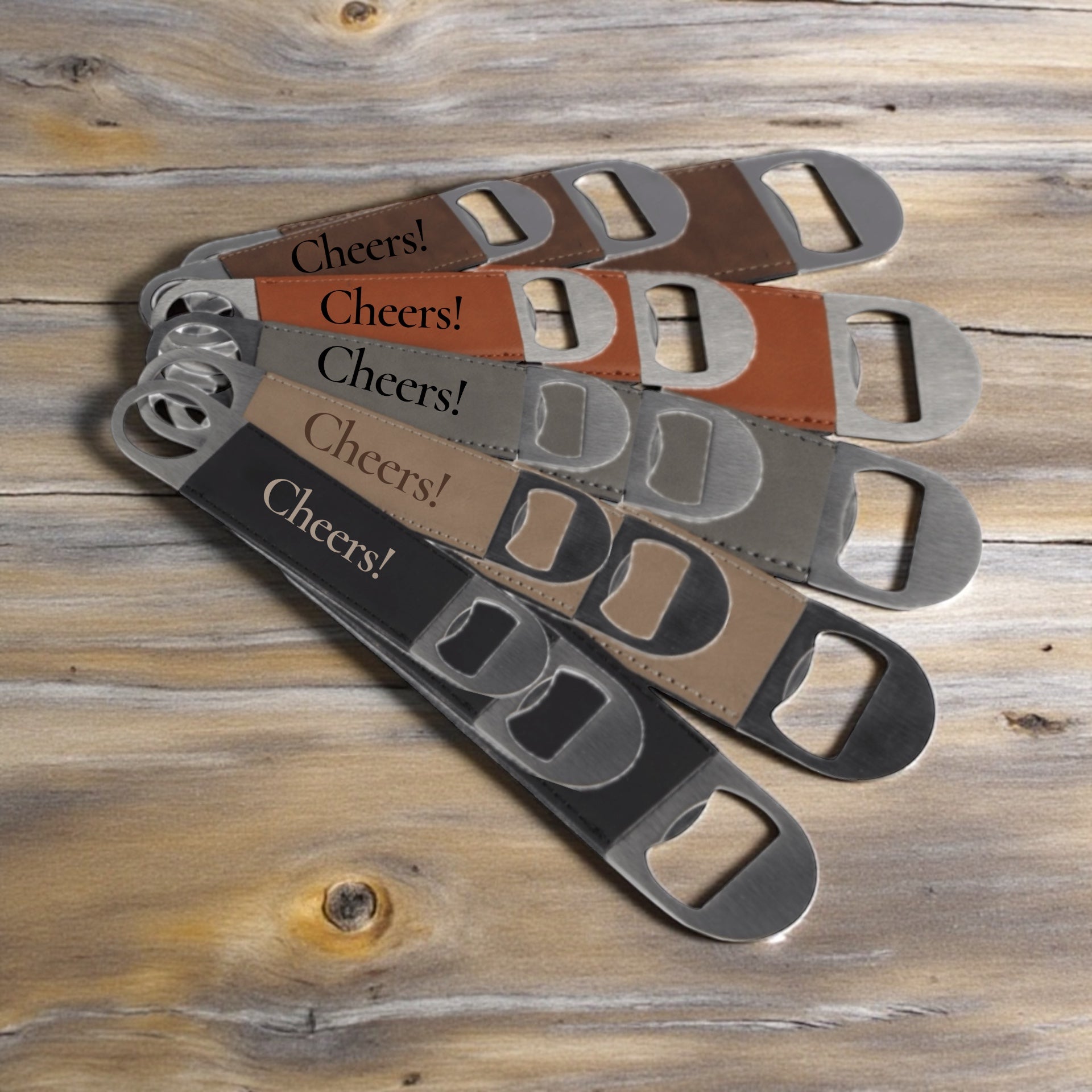 Leatherette Bottle Openers (set of 20)